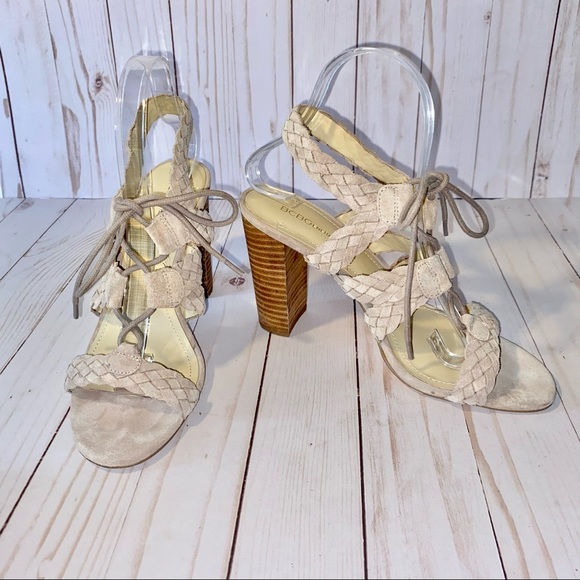 BCBGeneration BCBG Taupe Braided Heels - Picture 2 of 8